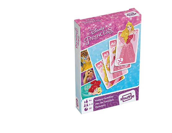 SHUFFLE FUN 4 IN 1 PRINCESS Play Snap Happy Families Pairs and an Action game 